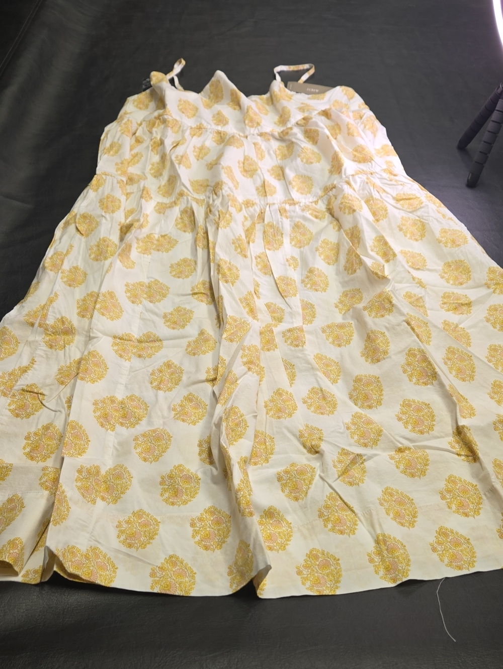 J. Crew White Dress with Yellow Floral Print
